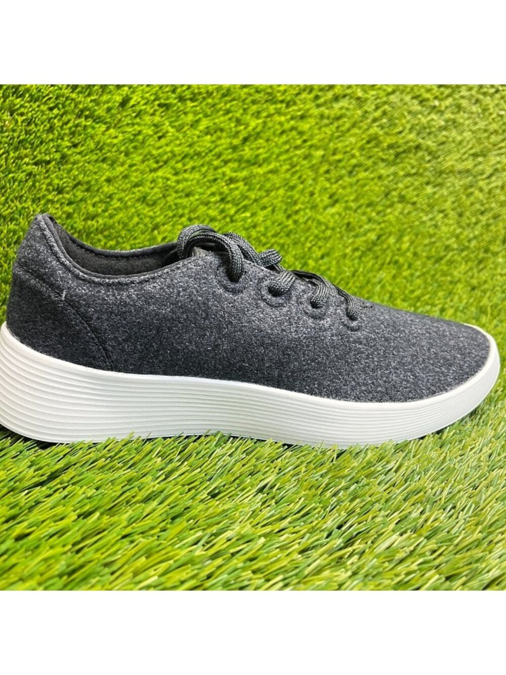 Allbirds Wool Runner 2 Mens Size 8 Black White Athletic Walking Shoes Sneakers